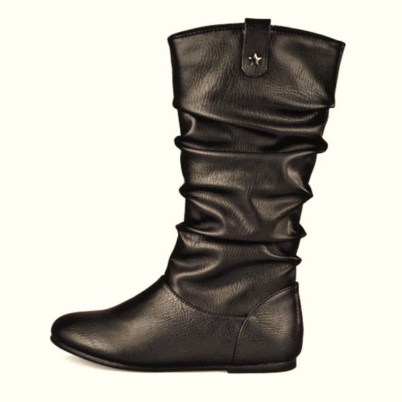 CHILDREN'S PLACE | Brown Tall Slouch Leather Star Detail Sianna Boots Size: 5T - Picture 2 of 6